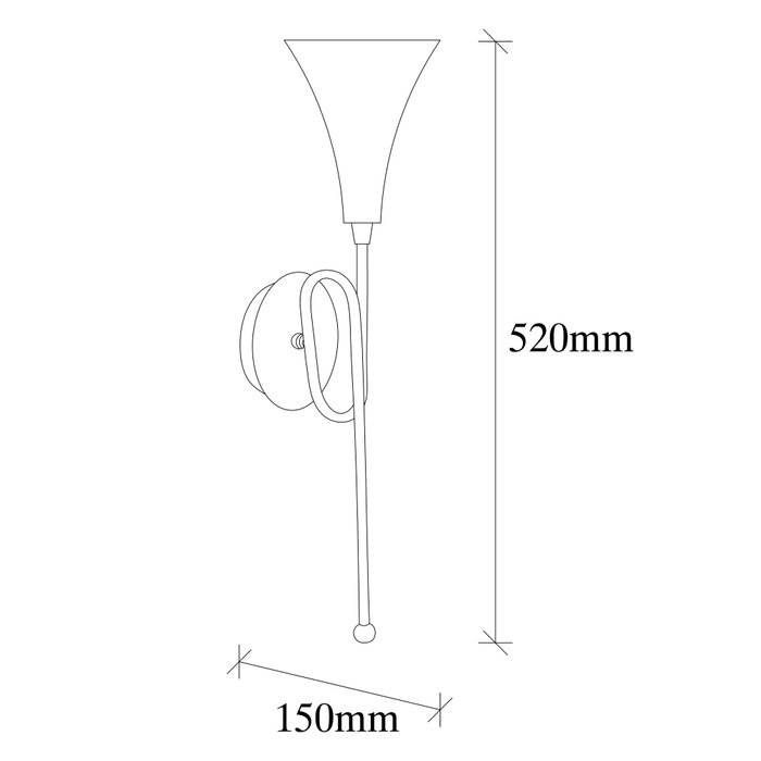 Opviq Lámpara de Pared Sarmal - 3051 Dorado
